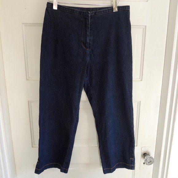 LOFT Petites Blue Stretch Denim Capri Jeans 6P - Picture 2 of 7